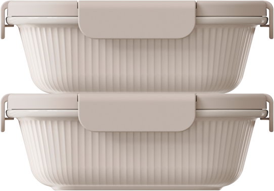 Almond Rectangular 550ml — set of 2