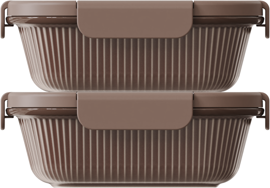 Chocolate Rectangular 550ml — set of 2