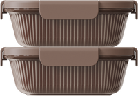 Chocolate Rectangular 550ml — set of 2