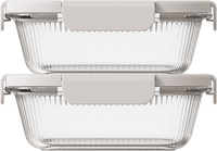 Glass Rectangular 550ml — set of 2