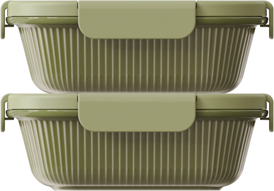 Olive Rectangular 550ml — set of 2