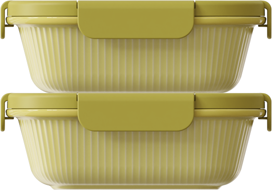 Pistachio Rectangular 550ml — set of 2