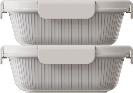 Villa White Rectangular 550ml — set of 2