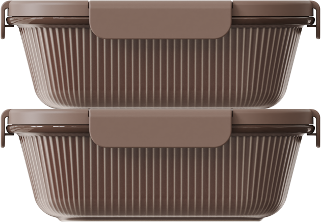 Chocolate Rectangular 1000ml — set of 2