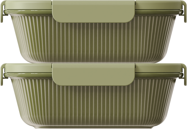 Olive Rectangular 1000ml — set of 2