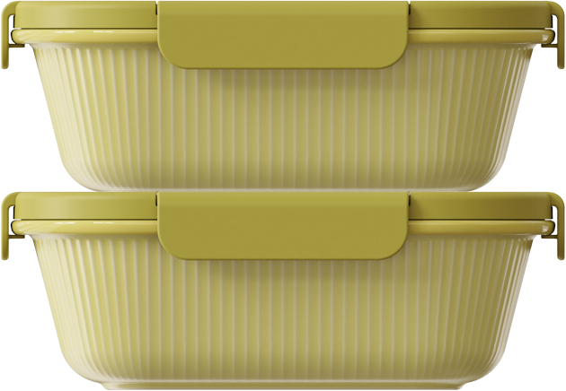Pistachio Rectangular 1000ml — set of 2