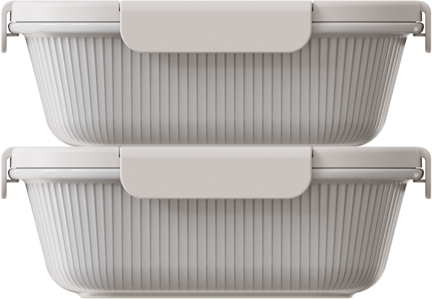 Villa White Rectangular 1000ml — set of 2