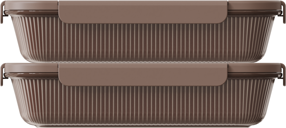 Chocolate Rectangular 1800ml — set of 2