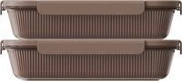 Chocolate Rectangular 1800ml — set of 2
