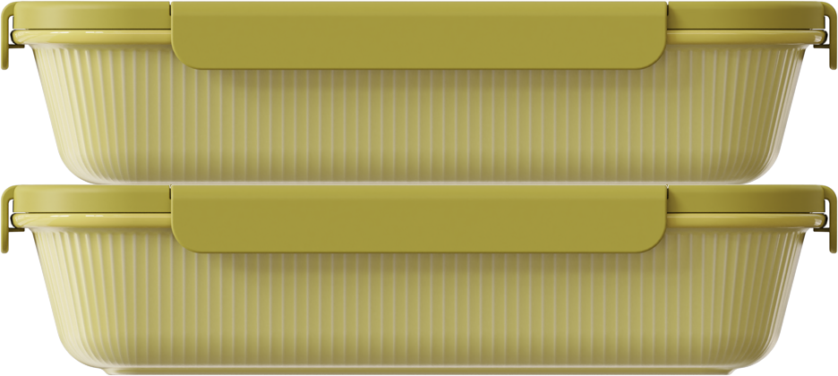 Pistachio Rectangular 1800ml — set of 2