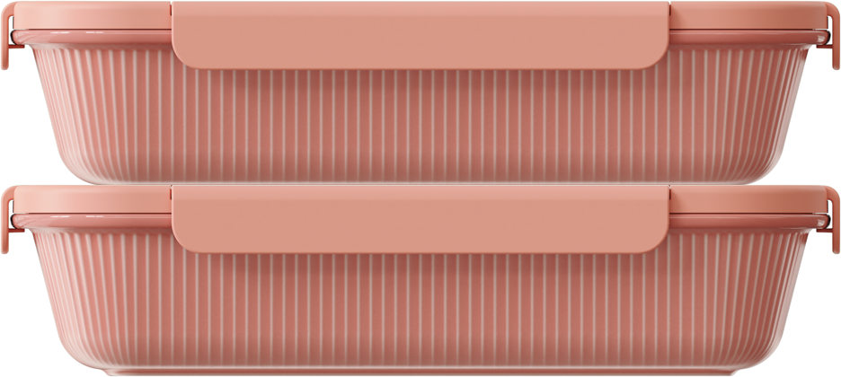 Rose Rectangular 1800ml — set of 2