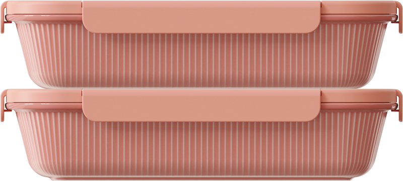 Rose Rectangular 1800ml — set of 2