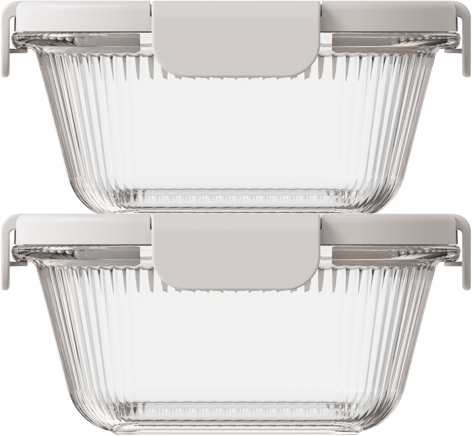 Glass Square 730ml — set of 2