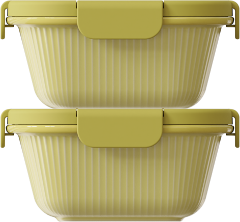 Pistachio Square 730ml — set of 2