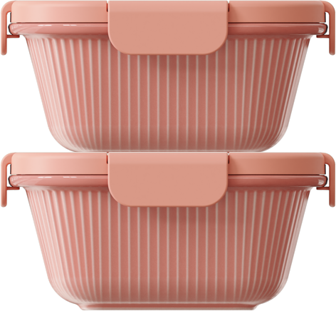 Rose Square 730ml — set of 2