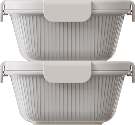 Villa White Square 730ml — set of 2