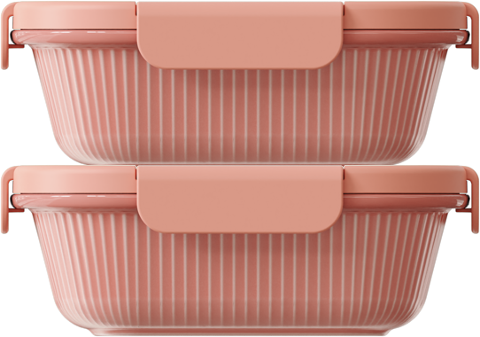 Rose Square 870ml — set of 2
