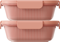 Rose Square 870ml — set of 2