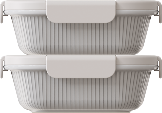 Villa White Square 870ml — set of 2