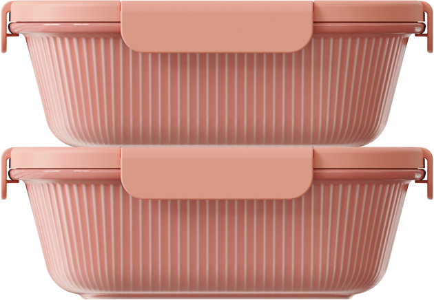 Rose Square 1500ml — set of 2